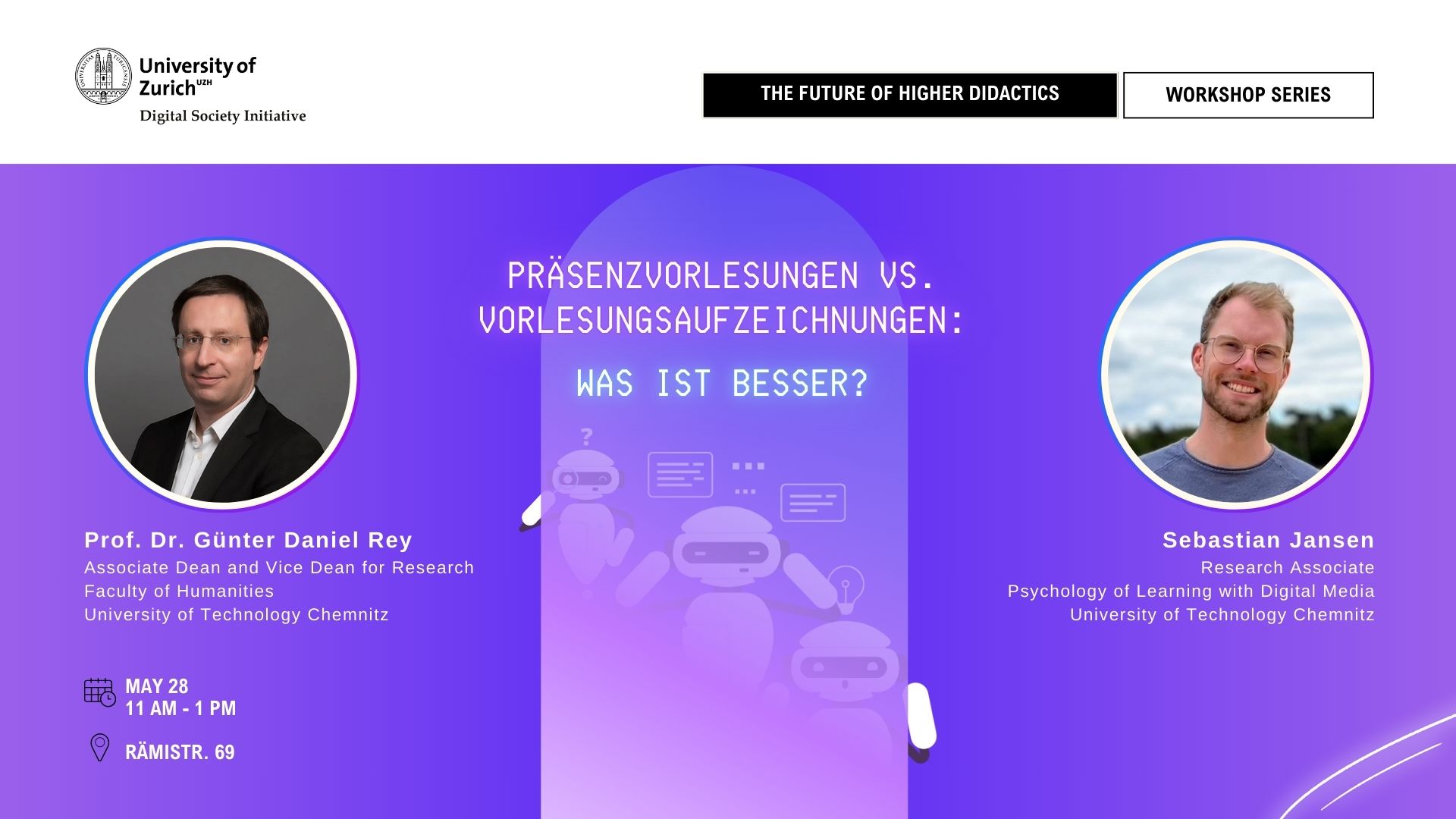 “Präsenzvorlesungen vs. Vorlesungsaufzeichnungen: Was ist besser?” workshop