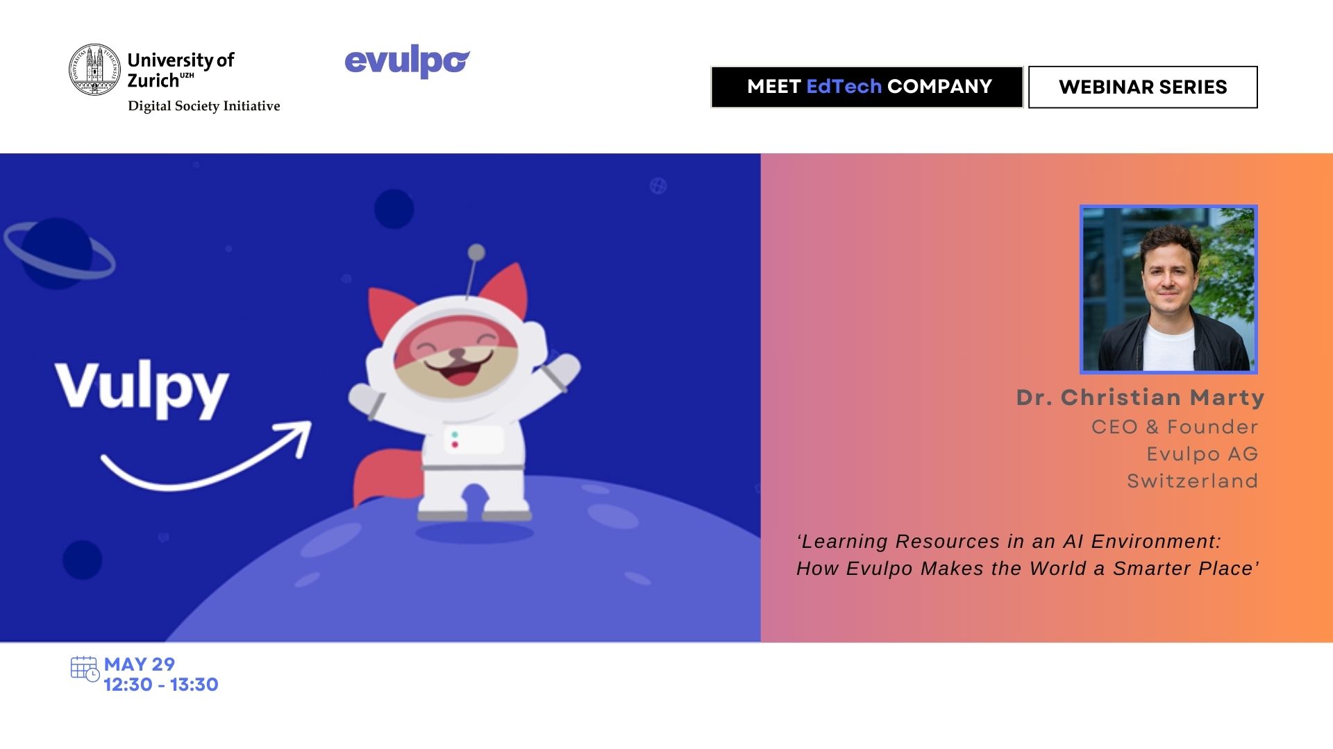 &#8220;Meet EdTech Company&#8221; webinar series with Evulpo