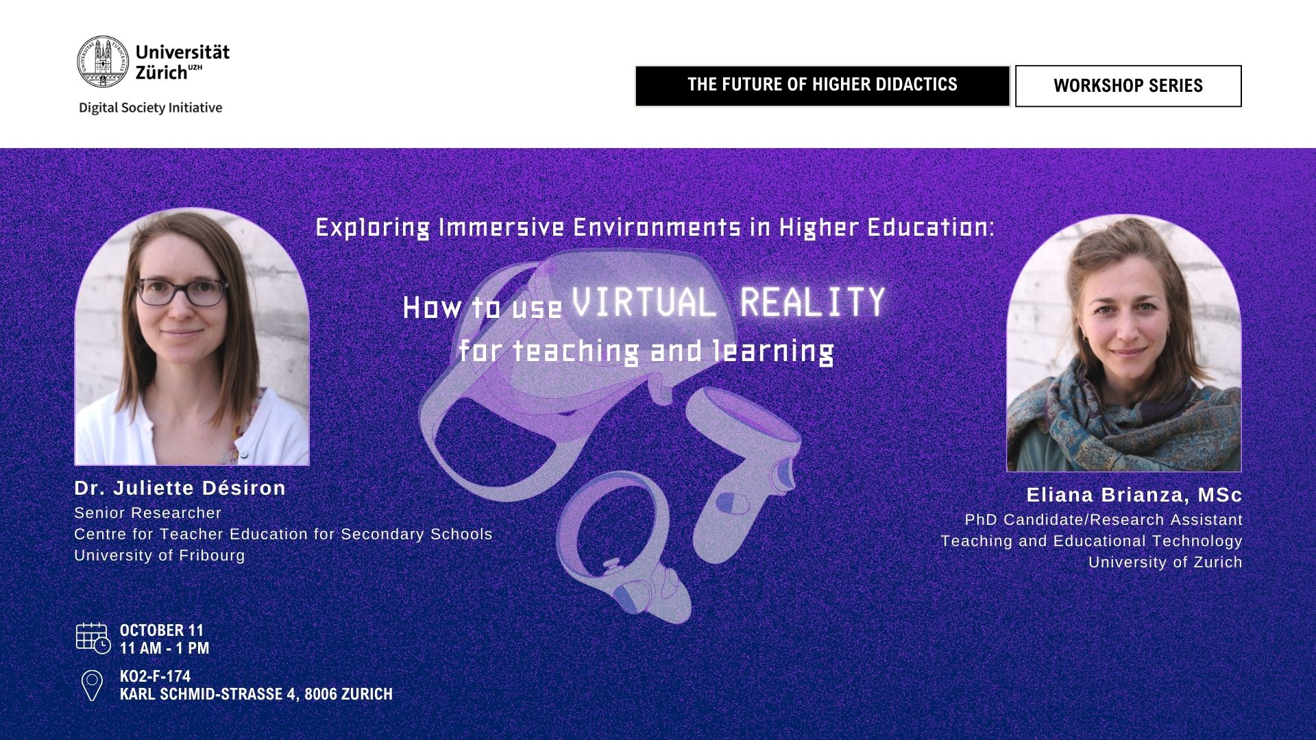 &#8220;Exploring Immersive Environments in Higher Education: How to Use Virtual Reality for Teaching and Learning&#8221; workshop